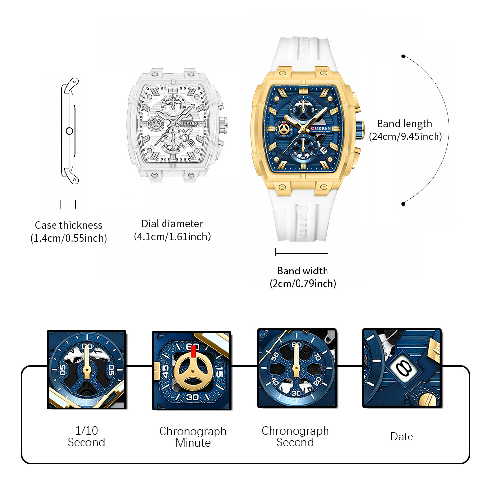 CURREN Luxury Vintage Watch fo - огляд і ціна Vintage Fashion Enthusiasts