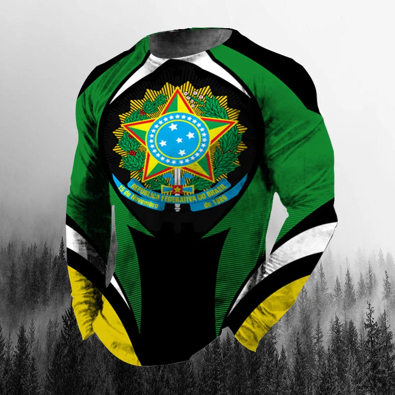 Vintage Brazilian Flag 3D Prin - огляд і ціна Vintage Outdoor Fashion
